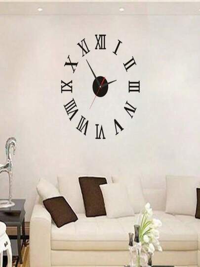 3D DIY Wand Klok Acrylic Spiegel Stickers Clocks Home ation Living Room Quartz Needle Hang Horloge Europe Zwart ,Home ,Room Birthday Graduation Bedroom Dormitory Back To School view 6