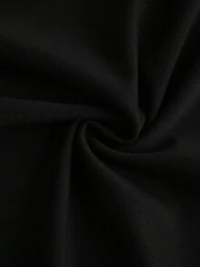 SHEIN PETITE Casual Solid Color Truncated Suspender High Elastic Knitted Slim Fit Women's Top, Suitable For Autumn And Winter As An Inner Wear, Black Top,Black Tops