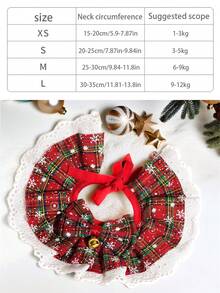 PETSIN 节日宠物围巾，铃铛猫狗围巾，欧根纱蕾丝猫狗围巾，宠物围巾，适合中小型犬，各种猫