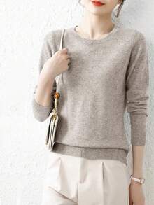 EMERY ROSE 女士休閒圓領毛衣