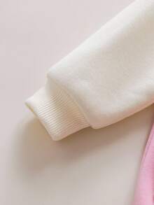 SHEIN Babygirl 可爱卡通图案针织衫裤套装 秋冬 - 米色 - 查看 7