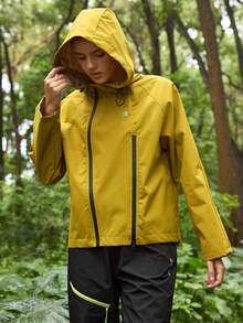 In My Nature 女士抽绳连帽户外雨衣女士雨衣防水外套女士保暖加厚保暖外套