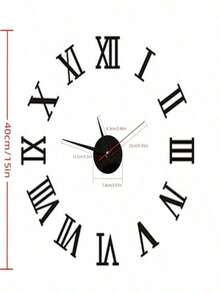 Reloj de pared 3D DIY Pegatinas de espejo acrílico Relojes de pared para decoración del hogar Sala de estar Reloj de aguja de cuarzo Reloj colgante Europa Horloge Color: Negro, Decoración del hogar, Decoración de la habitación Regalos Reloj de cumpleaños Graduación Decoración de pared del dormitorio Decoración del dormitorio Vuelta al colegio