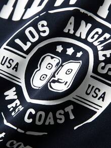 JNSQ Tween Boy Casual Pullover Sweatshirt, Loose Fit Colorblock Graphic Print Long Sleeve Crew Neck Top, Suitable For Autumn, Winter Daily Wear, Outdoor Activities, Vacation, Streetwear, Party And Leisure