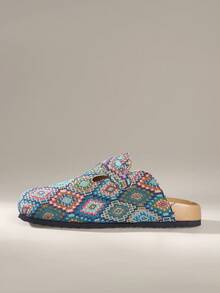 Solecia 女式复古几何纹理平底鞋 - 彩色 - 查看 3