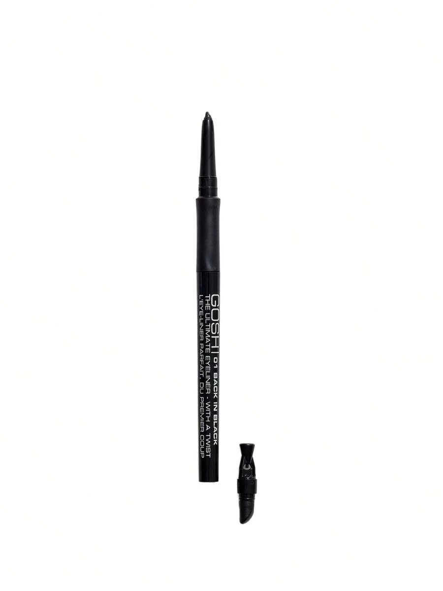 GOSH The Ultimate Eye Liner 01 Back In Black 0.4 G – Intense Matte Finish, Waterproof And Smudge-Proof Formula, Built-In Smudger For Smokey Eye Looks, Smooth Glide Precision, Long-Wearing Makeup For Professional And Daily Use - 01 Back In Black - View 1
