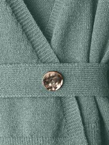 GlowEve Cardigan tricotat casual pentru femei, culoare solidă, cu umeri căzuți, mânecă lungă și curea, toamnă - Menta verde - Vizualizare 6