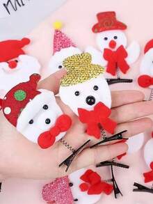 PETSIN 1 Piece Of Cartoon Christmas Hair Clip, Antler Hair Clip, Pet Christmas Hair Clip, Hair Accessory, Headwear, Pet Supplies - Multicolor - View 5