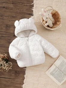 SHEIN Vintaside Kids Baby Girl Autumn&Winter Coat Casual Style Thicker And Warmer Jacket Baby Winter Jacket Newborn Warm Clothes Fall