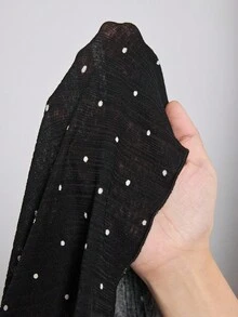 Ontre 2025 New Arrival Autumn/Winter Women's Tops, Polka Dot Fabric, Fitted Silhouette, Casual Chic & Versatile, Black Tight Fitting Turtleneck Sweater, Flattering, Slimming, Business Casual, Office Wear, Daily Outfit, Autumn/Winter, Halloween, Christmas, Valentine's Day, Thanksgiving, Long Sleeve, Ladies Office Attire, Wedding Guest Outfit, Tea Party, Holiday Party, Minimalist Elegant, Urban Stylish, Fashionable Women Blouse