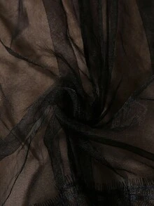 DelicateAllure 大码性感内衣套装，包括细肩带文胸和低腰丁字裤 - 黑色 - 查看 3