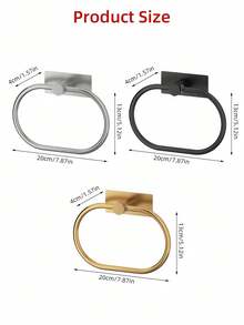 Selbstklebender Handtuchhalter, Badezimmer Handtuchring Halter, Geschirrtuchhalter ohne Bohren, Edelstahl Hänger, Taschentuchhalter, Handtuchständer, WC Zubehör Organizer Aufbewahrung