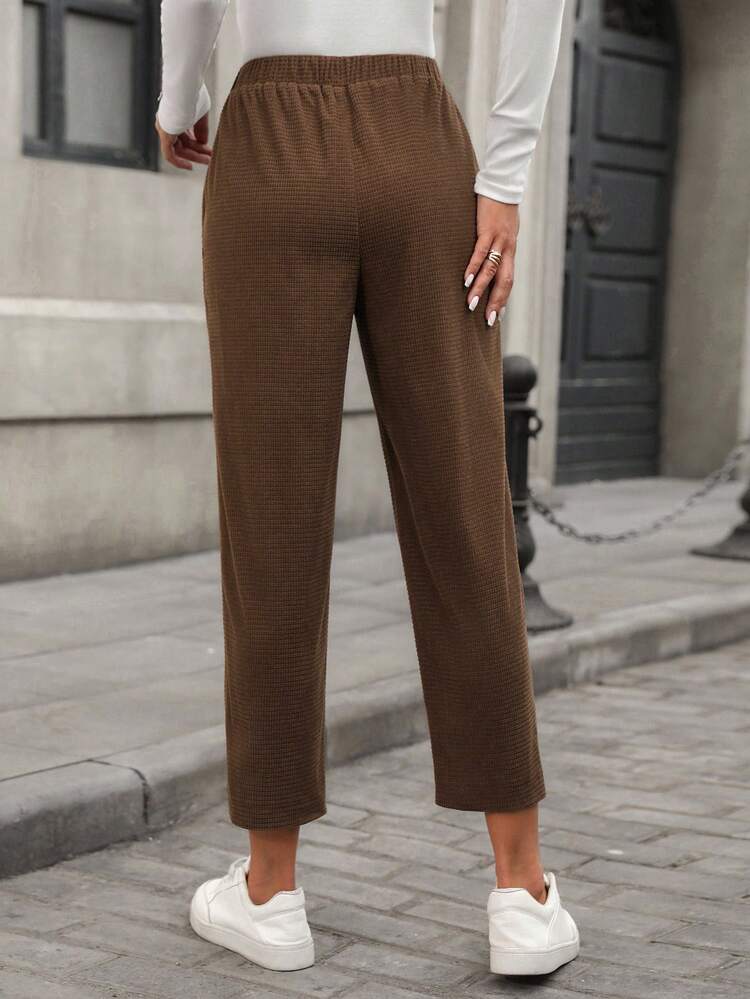 Women's Casual Basic Corduroy Pocket Pants Fall Clothes For Women Brown Pants For Women Women Casual Pants Women Brown Casual Pants Brown High Waisted Pants Going Out Bottoms