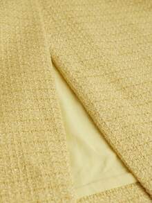 Aveloria Rosie Váy vải tuýt ôm eo cổ đứng tay tulip kiểu Pháp thanh lịch dành cho nữ - Màu vàng - Xem 7