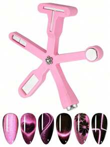 6 In 1 Multi-Functional Strong Magnetic Cat Eye Gel Pen Nail Magnet Tool Magnetic Pen Nail Art Design Shiny Effect Magic Manic Tool, (Usage: After Applying The Cat Eye Glue, Place The Magnet Close To The Nail For 5-10 Seconds And The Effect Will.) - Multicolor - View 8