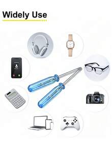 10pcs Blue Mini Screwdriver Set, Toy 2mm Cross Word Repair Tool, Suitable For Exercising Hands-On Ability Small Repair Tool, Crystal Screw Tool Halloween, Christmas, Thanksgiving Gift, Tools For Men