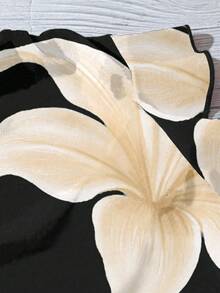 EMERY ROSE Áo cánh cổ chữ V in hoa dành cho nữ, phù hợp cho mùa thu/hè - màu đen - Xem 4