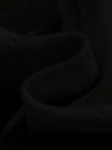 CovetEZ Women's Black Knitwear Sweater Co-Ord With Asymmetrical Neck Long Drop Shoulder Sleeves And Regular Length Plain Rib-Knit Pants Casual Loungewear Set Black 2 Piece Set Black Pants Suit Women Two Piece Set Women Comfy Two Piece Lounge Set Comfortable Two Piece Set,Fall,Fall Clothes For Women - Black - View 6