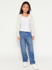 Radiana Tween 女童休闲针织长袖开衫夹克 - 米色 - 查看 4