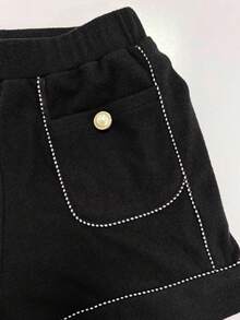 Chiquease 女士纯色及踝紧身裤 - 黑色 - 查看 3