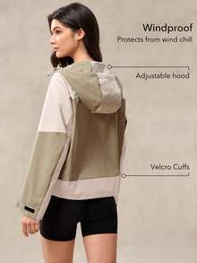 OutZeal Women Water-Resistant Multi Pockets Drawstring Hem Outdoor Jacket Hiking Camping