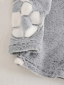 Teenage (Boys) Pajama Set, Long Sleeve Sweatshirt And Pants, Fleece Fabric, Pullover Style, Casual, Football Pattern Teen Pajamas Set