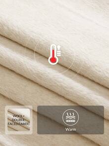 Anewsta Women's Double-Breasted Wool Coat With Belt, Autumn/Winter - Beige - View 3