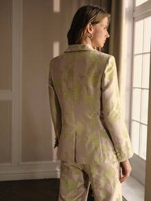 MOTF PREMIUM BLAZER ESTRUCTURADO DE JACQUARD FLORAL