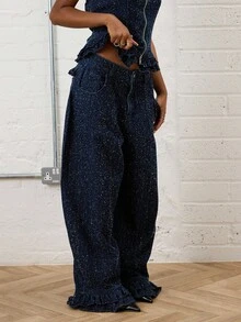 COUREZ 女士牛仔裤 - 深色水洗藍 - 查看 5