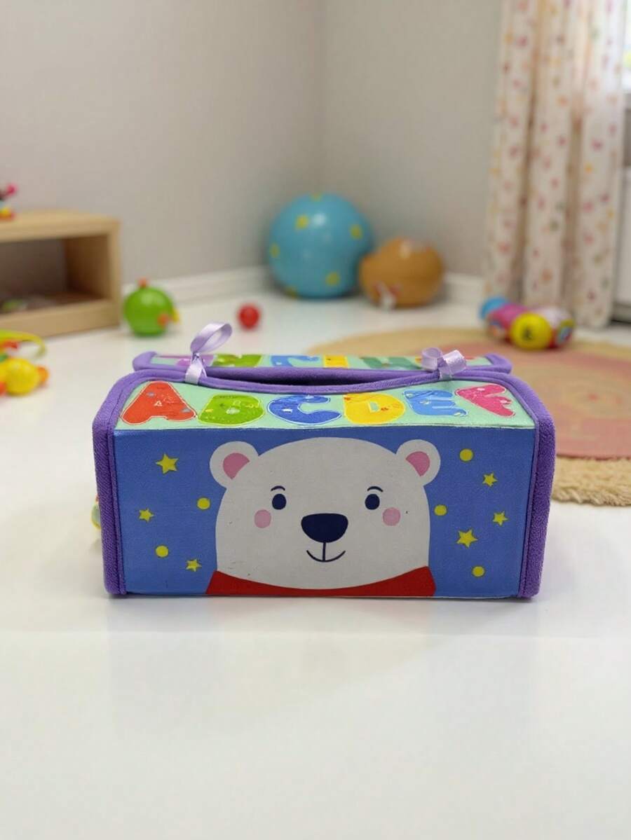 Zazumi 1 PIEZA Libro de tela suave y resistente al desgarro con sonido de crujido, juguete sensorial con lindo diseño de animales, juguete de actividad de aprendizaje temprano, regalo de primer cumpleaños, regalo de baby shower, juguete educativo Montessori - Multicolor - Ver 1