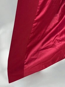 Almamuse 女士优雅宽松长袖酒红色长款开衫 - 酒紅色 - 查看 7