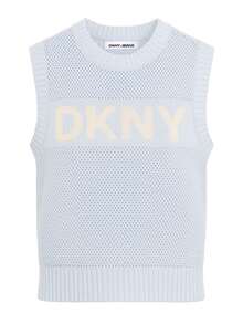 DKNY Women's Vest Blue - Blue - View 4