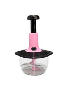 1 件装手摇手动蔬菜切碎机带锁不锈钢材质用于切菜磨蒜切肉易清洗家用厨房必备小工具 - 彩色 - 查看 2