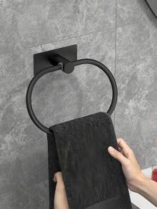 Selbstklebender Handtuchhalter, Badezimmer Handtuchring Halter, Geschirrtuchhalter ohne Bohren, Edelstahl Hänger, Taschentuchhalter, Handtuchständer, WC Zubehör Organizer Aufbewahrung