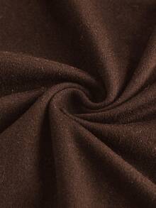 SHEIN EZwear 2pcs Women Crew Neck Casual Fitted Long Sleeve T-Shirt Set, Dark Brown & Light Beige, Suitable For Autumn/Winter - Multicolor - View 9