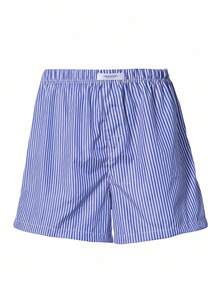 Manfinity Underwear&Sleepwear Basics 2pcs Plus Size Men's Letter & Striped Loose Harem Pants