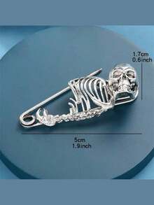 1件复古骷髅胸针，深色哥特式胸针，服装腰封配饰，珠宝首饰。生日毕业典礼家居装饰万圣节装饰秋季装饰房间装饰的最佳礼物 - 彩色 - 查看 9