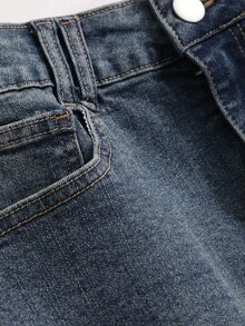 DAZY Women's Slim Fit Denim Shorts - Medium Wash - View 7