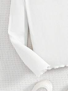 SHEIN 3 件套青少年女孩休闲百搭修身立领长袖心形印花 T 恤，秋冬 - 彩色 - 查看 5