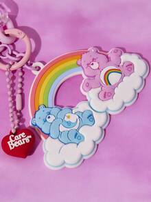 SHEIN X Care Bears Cute Cartoon Rainbow & Teddy Bear Pattern Bag Charm - Multicolor - View 6