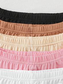 SHEIN Playful Pals 女婴可爱心形印花松紧腰裤，秋季