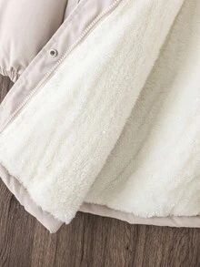 Women's Thick Parka Coat, Winter Zip-Up Hooded Jacket With Fur Trim, Long Sleeve Plush Lined Mid-Length Padded Coat, Fashionable & Versatile, Pair With Pants, Sweatpants, Jumpsuit, Sweatshirt, Hoodie Fall