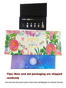 Starry Sky Pen, Glass Pen Gift Box Set, Dip Pen, Business Gift Pen, Dip Pen For Students To Practice Calligraphy And Painting, School Reward Prize, Classmate Birthday Gift