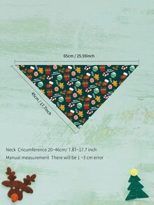 PETSIN Christmas Dog Bandanas For Dogs Santa Claus Christmas Tree Snowflake Triangle Pet Bib Adjustable Pet Bandana Soft Doggy Kerchief Accessories For Pet Costume Accessories Decor