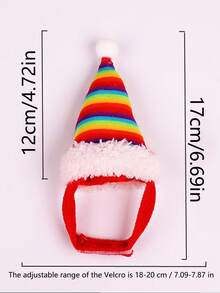 PETSIN 1 pieza Sombreros de Navidad arcoíris lindos y divertidos para mascotas como conejos, erizos, cobayas - Color - Ver 3