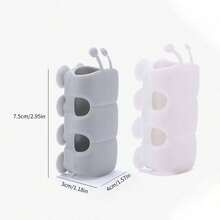 1pc Silicone Shower Bracket Shower Head Holder, Shower Head Suction Cup Holder Silicone Relocatable Wall Shower Head Holder Without Drilling Adhesive Mount Bracket For Kid Adult - Multicolor - View 5