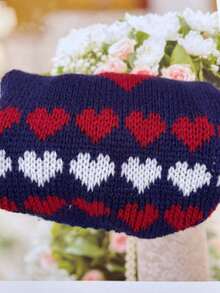 PETSIN Heart Shape Navy Blue Pet Sweater - 藍色 - 查看 4