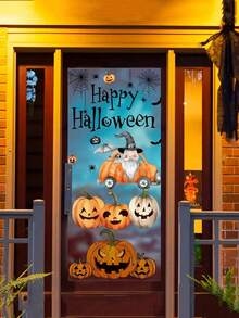 8pcs/1set Halloween Window Clings Vintage Ghost Pumpkin Bat Reusable Window Decals For Halloween Fall Party Supplies Home Glass Decor,Pumpkin Spider Bats Shop Window Clings For Halloween Decorations, Double Side Halloween Window Clings Decorations Removable For Shop Home Decor/Indoor Party Decorations