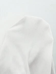 Franclia 女式白色单肩背心，黑色饰边，可爱夏季背心，海滩度假装 - 白色 - 查看 6