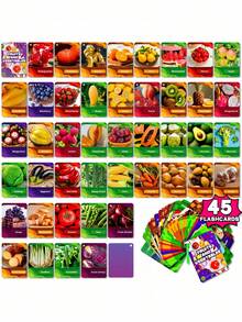 1SET Toddler Flash Cards Realistic Photo Fruits Vegetables Sports Occupations Behavior Preschool Learning Toys For Brain Development Attention - Multicolor - View 7